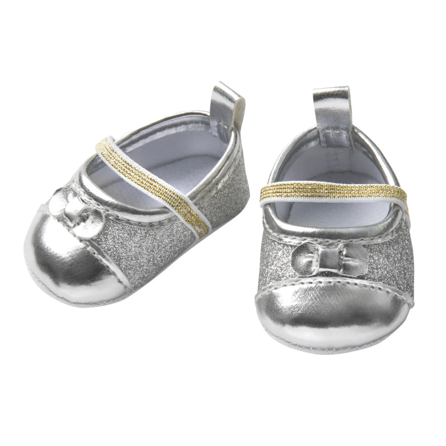 Poppenballerina's Glitter - Zilver, 30-34 cm