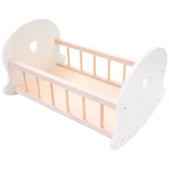 Poppenbedje Schommelwieg, Grijs/Wit