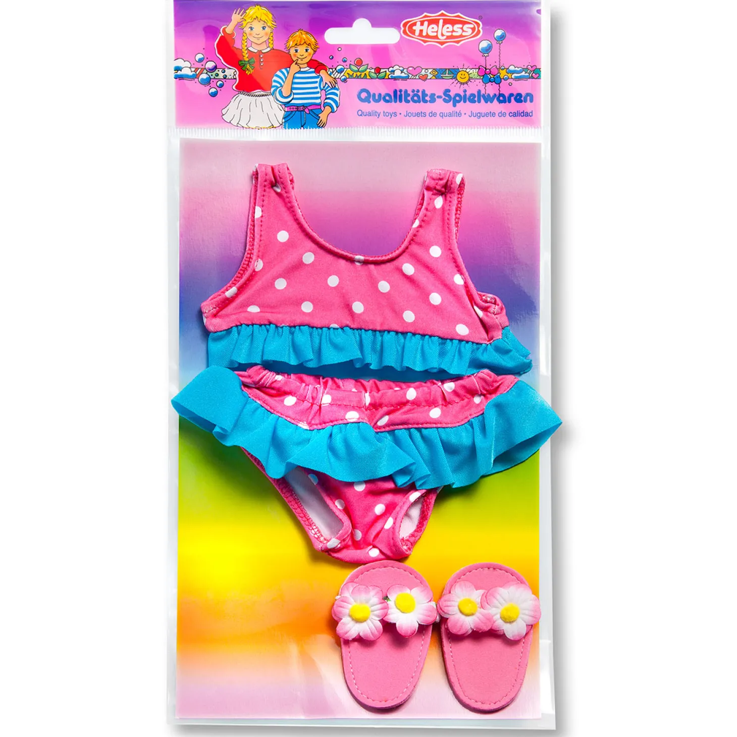 Poppenbikini met Slippers, 35-45 cm