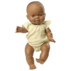 Poppenbody  Geel met Ruches, 28-35 cm