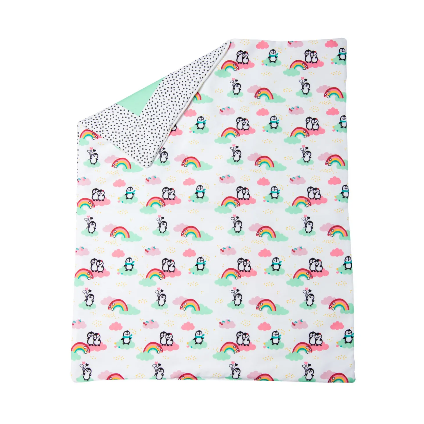 Poppendeken Pinguin met Kussen