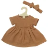Poppenjurk Bruin met Ruches, 35-45 cm