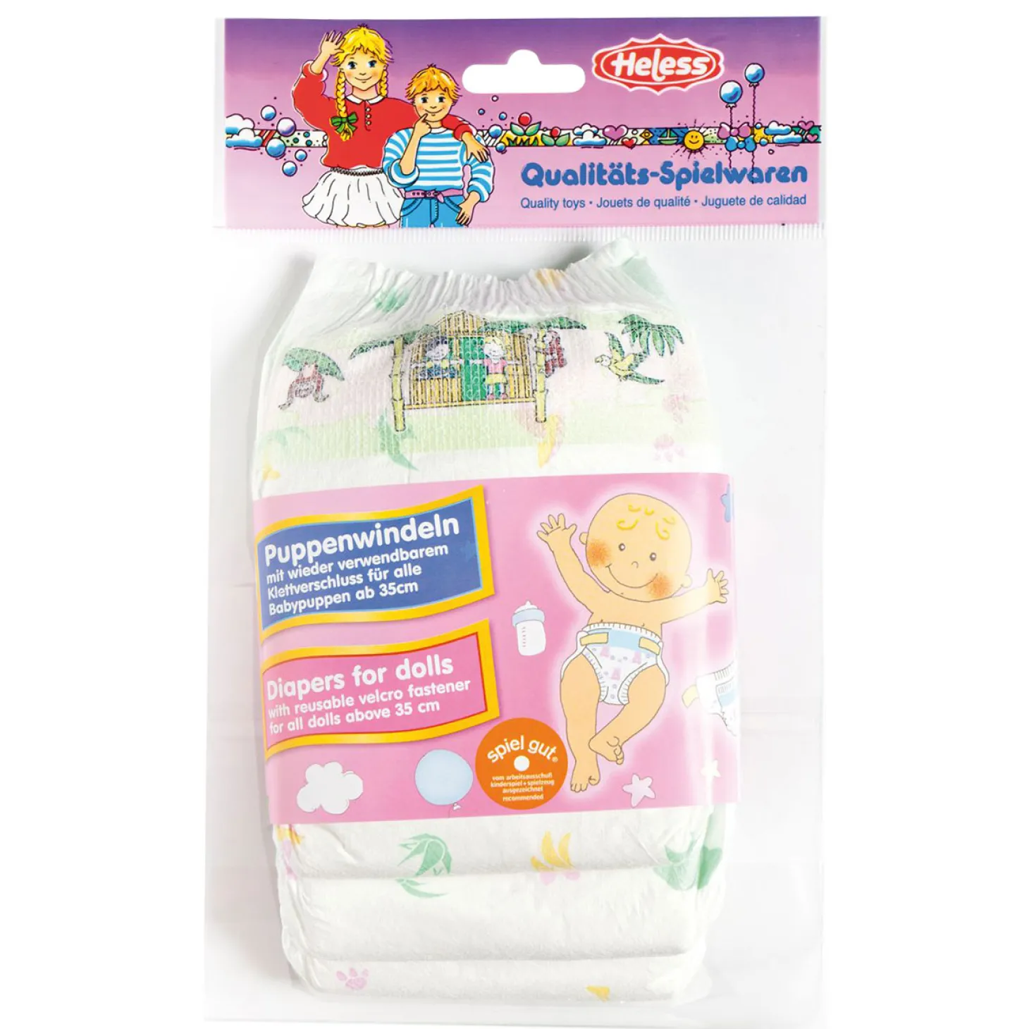 Poppenluiers - 3st, 35-50 cm