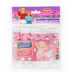 Poppenluiers Roze - 3st, 28-35 cm