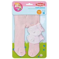 Poppenmaillot met Sokken - Roze, 35-46 cm