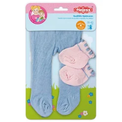 Poppenmaillot met Sokken - Roze, 35-46 cm