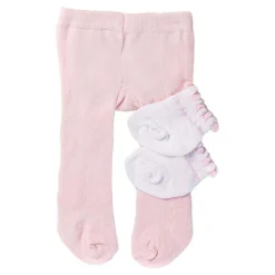 Poppenmaillot met Sokken - Roze, 35-46 cm