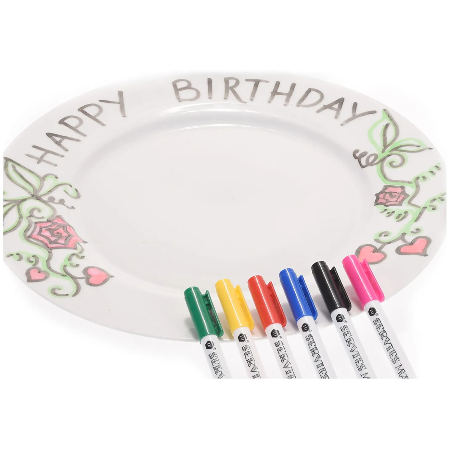 Porselein Stiften, 6st.