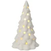 Porseleinen Kerstboom met Led , Set van 6 stuks