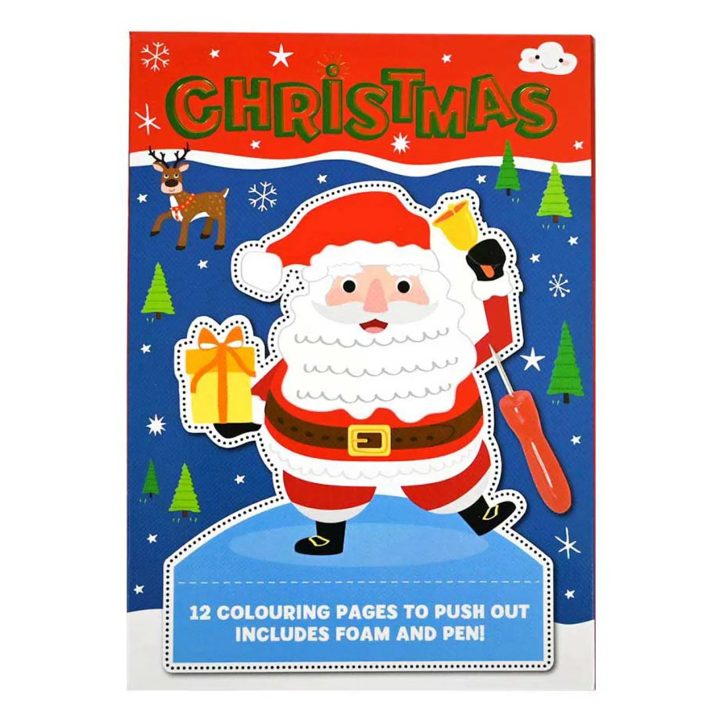 Prikblok Kerst - 12 Kleurplaten