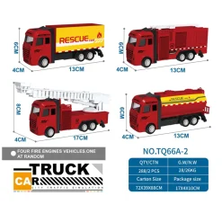 Pull Back Truck Rood