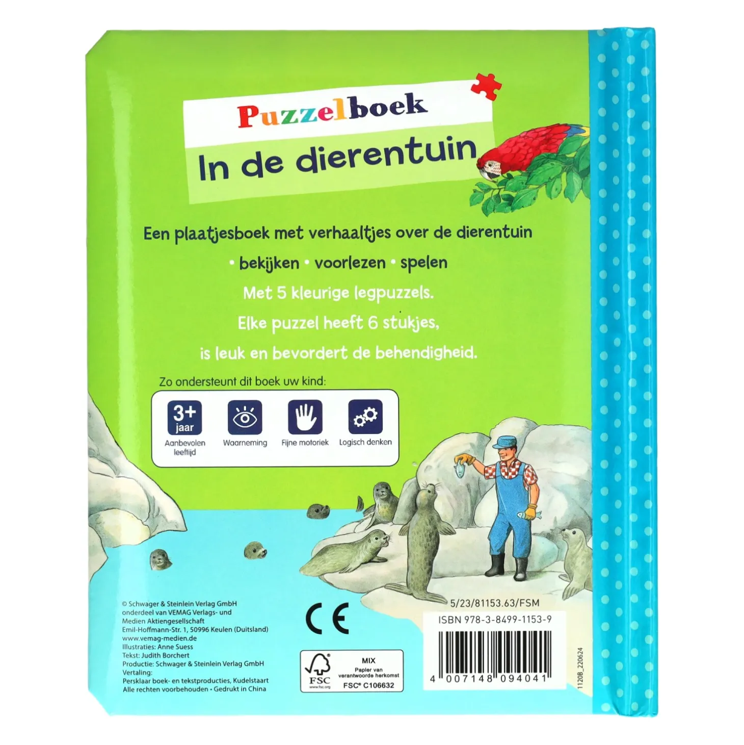 Puzzelboek in de Dierentuin (met 5 Legpuzzeltjes)
