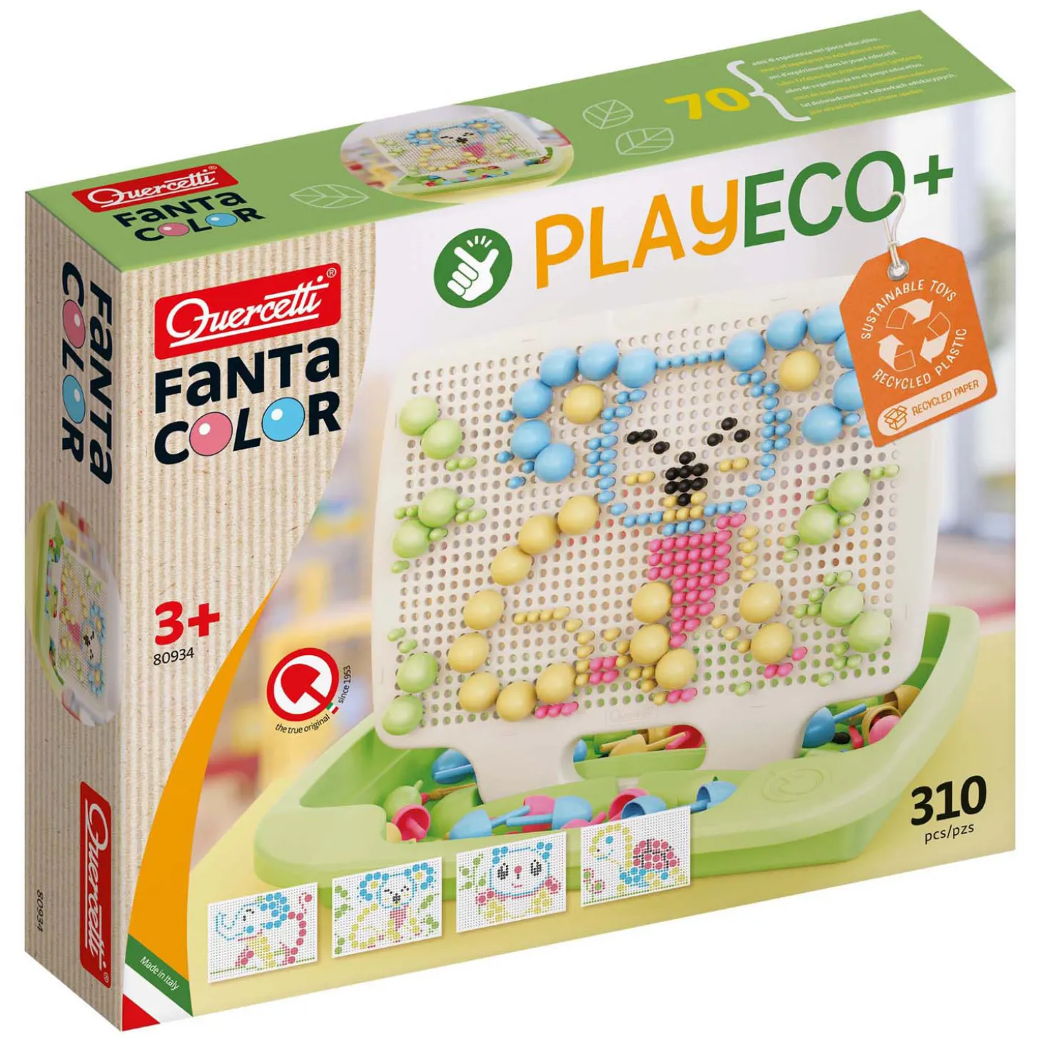 Quercetti Fantacolor Play Eco Insteek Mozaïek, 310dlg.