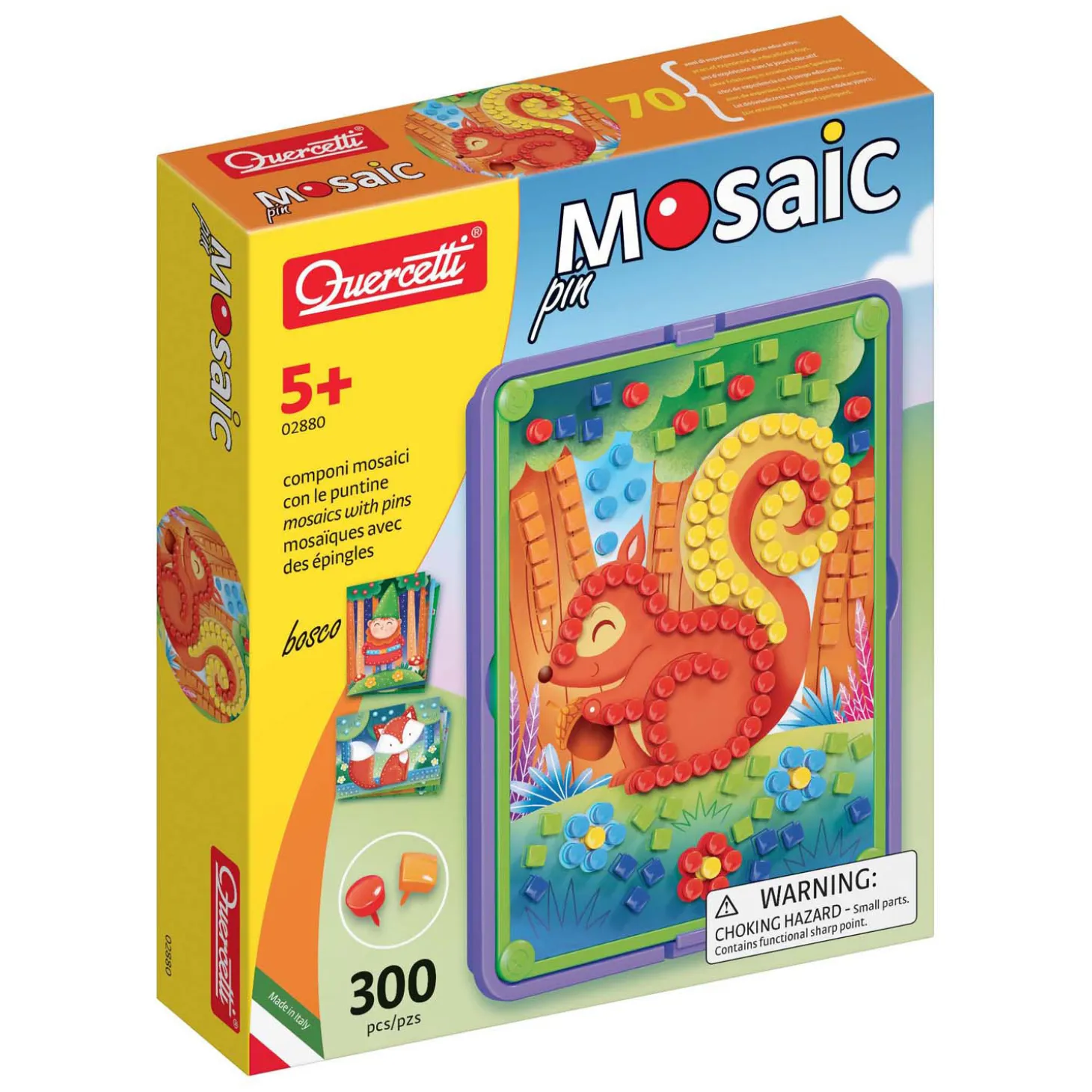 Quercetti Insteek Mozaïek Dieren, 300 Pins