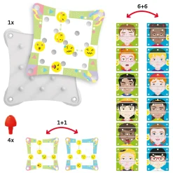 Quercetti Maak een Gezicht Puzzel, 12dlg.