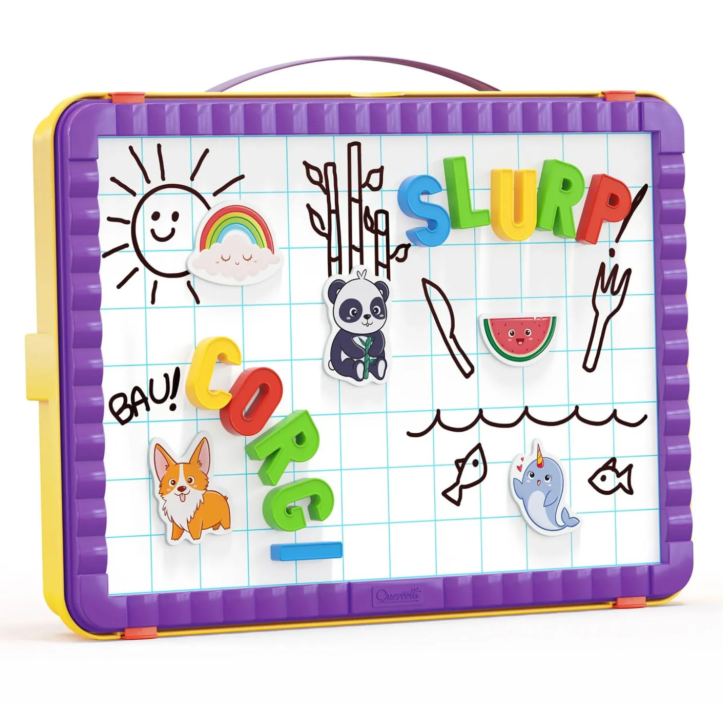 Quercetti Magneetbord Letters in Opbergkoffer