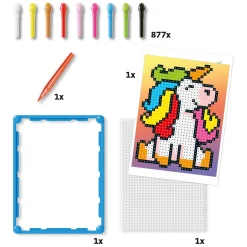 Quercetti Pixel Art Basis Eenhoorn, 880dlg.