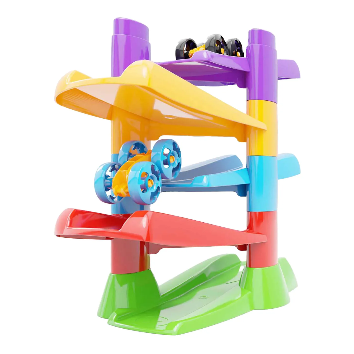 Quercetti Racebaan met Flip Auto's, 7dlg.