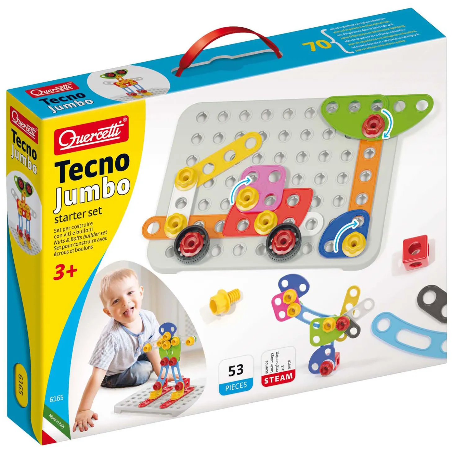 Quercetti Tecno Jumbo Starter Set, 52dlg