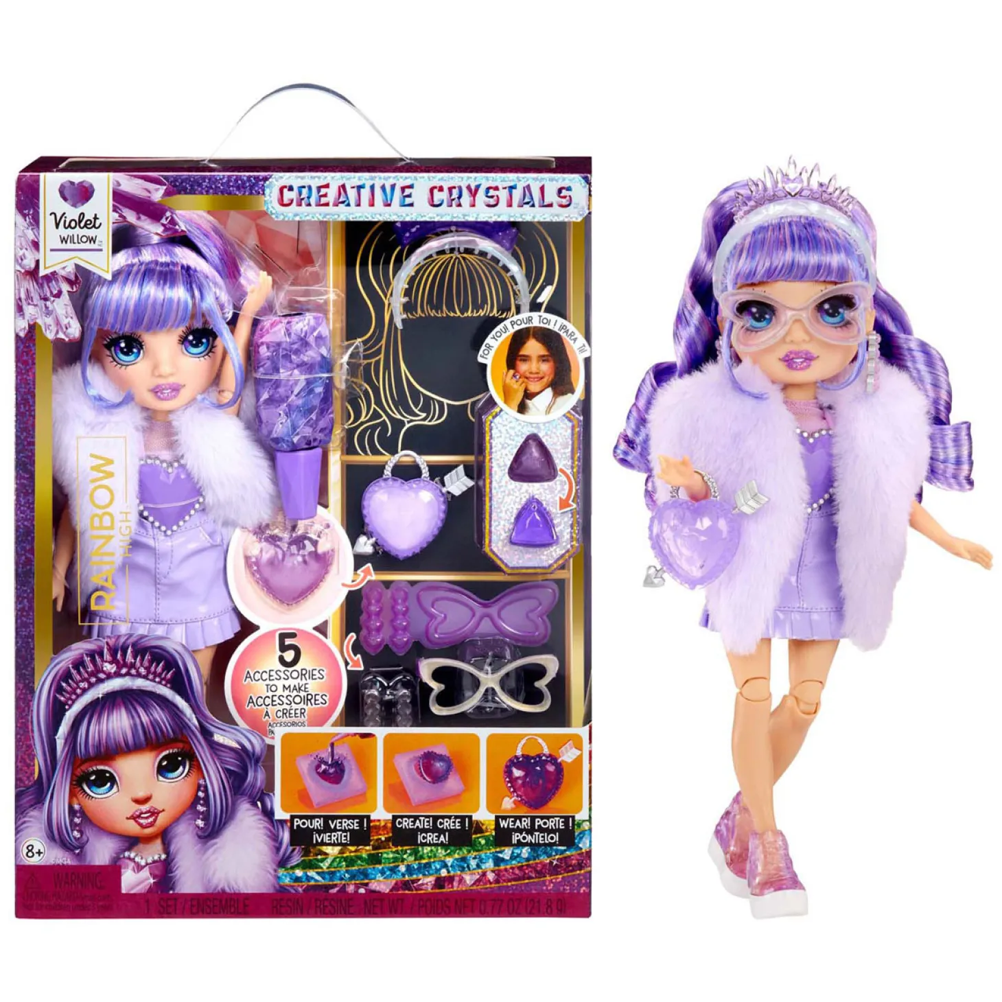 Rainbow High Crystal Fashion Modepop - Violet