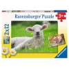 Ravensburger Boerderijdieren Legpuzzel, 2x12st.