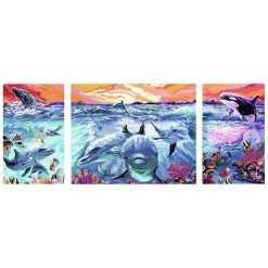 Ravensburger CreArt Schilderen op Nummer - Dolphins At Sunset