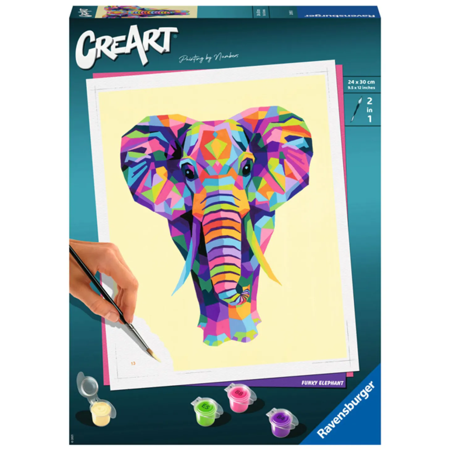 Ravensburger CreArt Schilderen op Nummer - Elephant