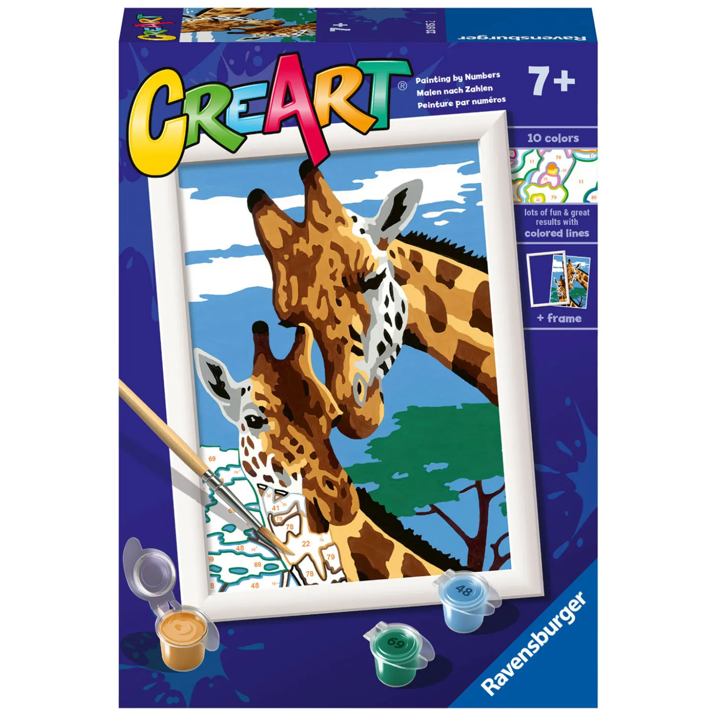 Ravensburger CreArt Schilderen op Nummer - Schattige Giraffen