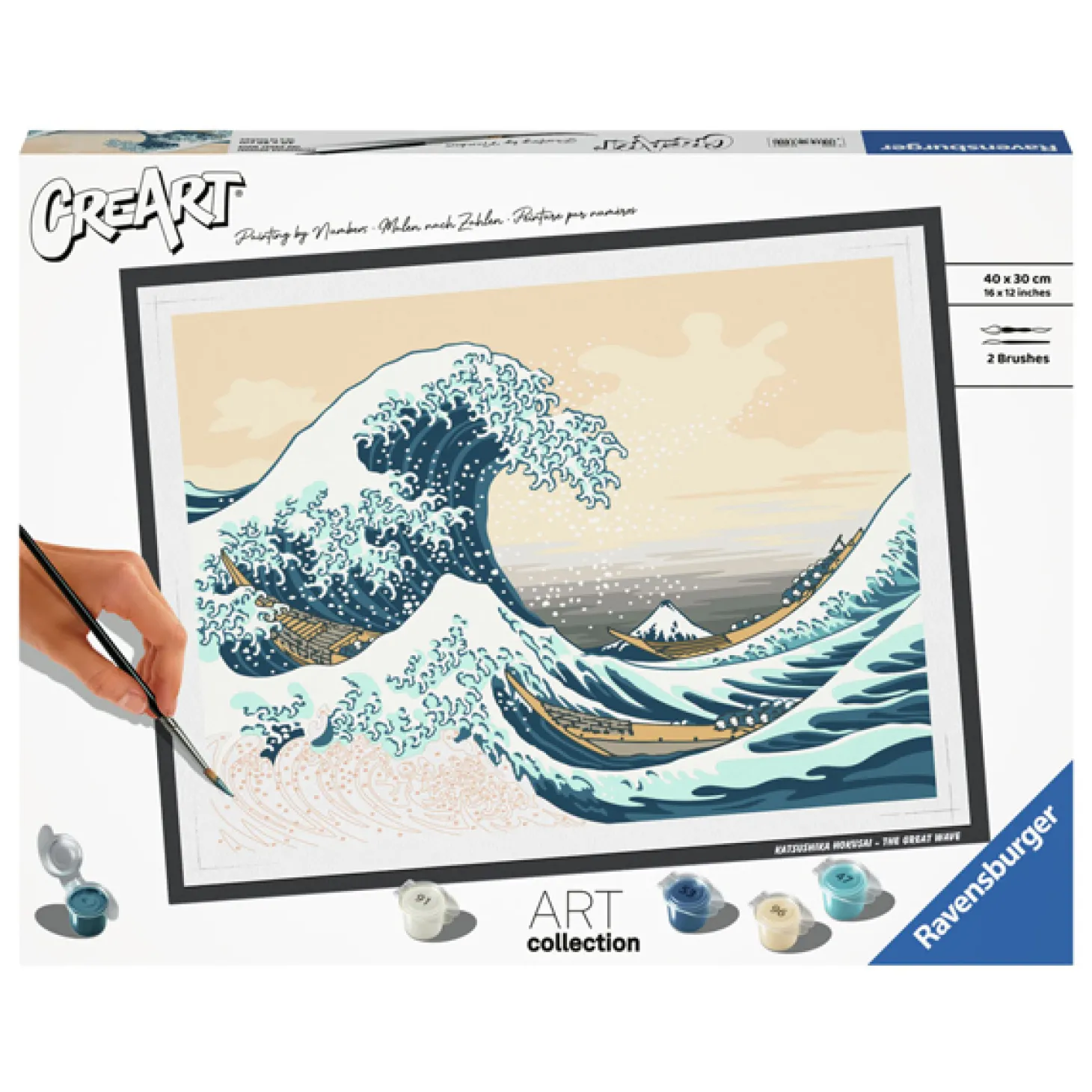 Ravensburger CreArt Schilderen op Nummer - Hoksusai: The Great Wave