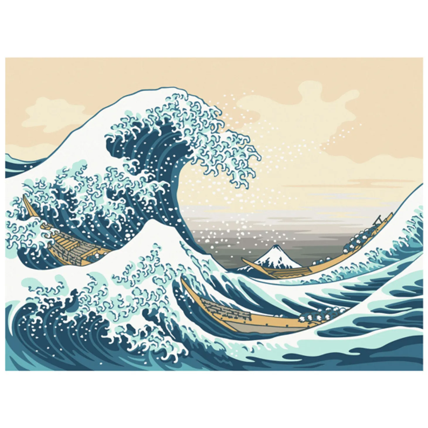 Ravensburger CreArt Schilderen op Nummer - Hoksusai: The Great Wave