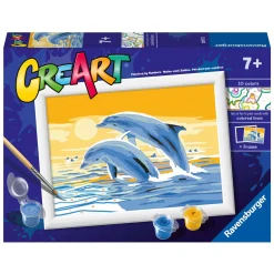 Ravensburger CreArt Schilderen op Nummer - Vrolijke Dolfijnen