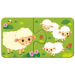 Ravensburger Dieren en hun Kleintjes Puzzel, 9x2st.