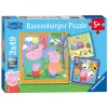 Ravensburger Familie en Vrienden van Peppa Pig Legpuzzel, 3x49st.