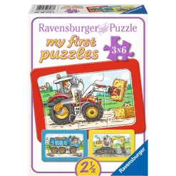 Ravensburger Graafmachine, tractor en kiepauto, 3x6st.