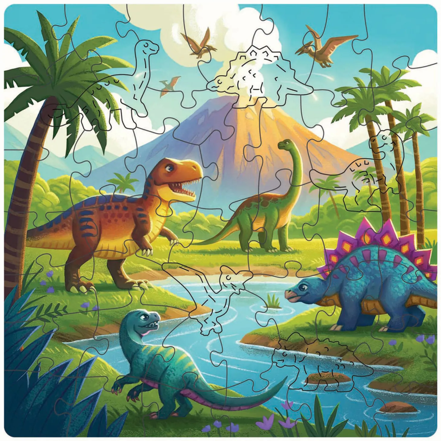 Ravensburger Houten Legpuzzel Dinosaurus - 44st.