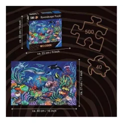 Ravensburger Houten Puzzel Onder de Zee, 500st.