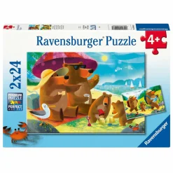 Ravensburger Legpuzzel Berenfamilie Vakantie - 2x24st.