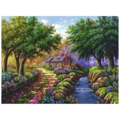 Ravensburger Legpuzzel Cottage bij de Rivier, 1500st.