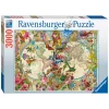 Ravensburger Legpuzzel Flora en Fauna Wereldkaart, 3000st.