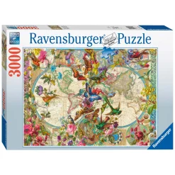 Ravensburger Legpuzzel Flora en Fauna Wereldkaart, 3000st.