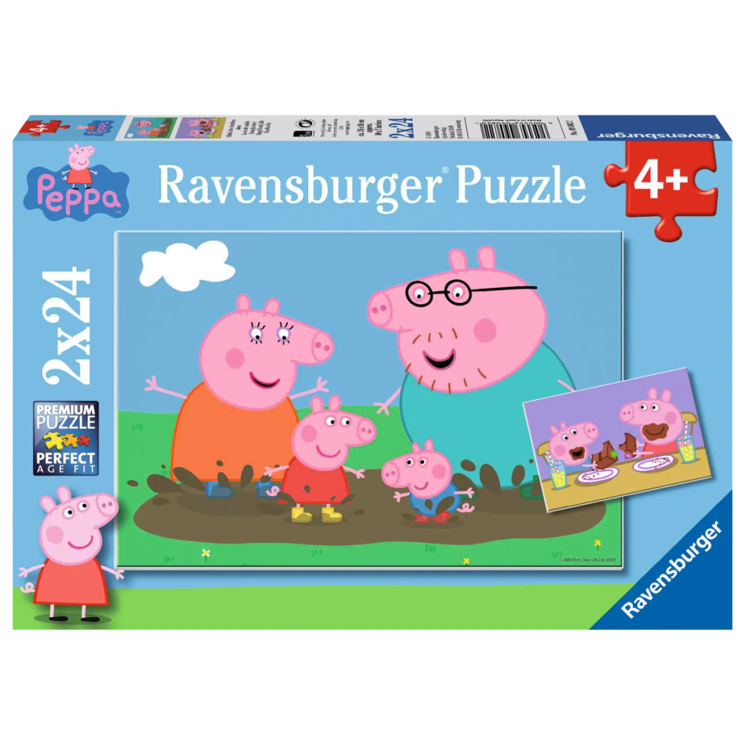 Ravensburger Legpuzzel Gelukkige Familie Peppa Pig, 2x24st.