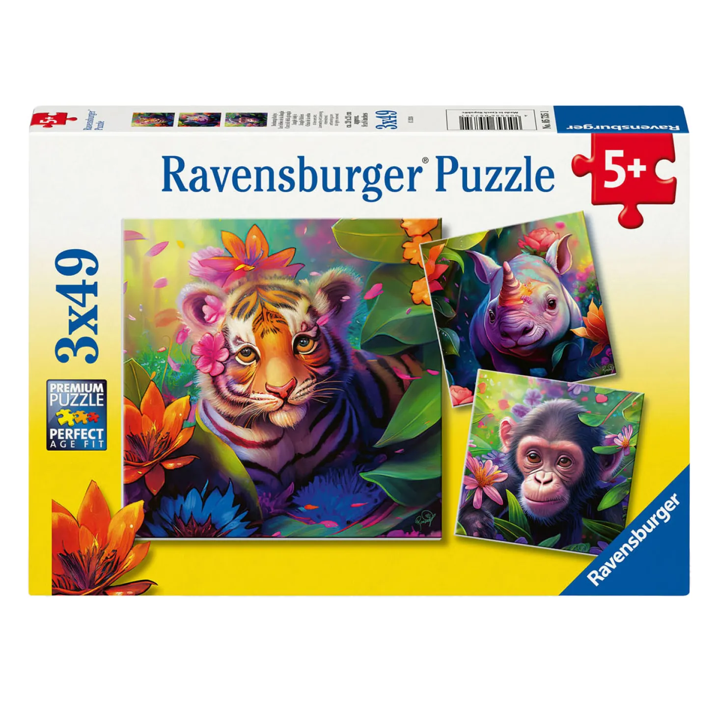 Ravensburger Legpuzzel Jungle Babies, 3x49st.