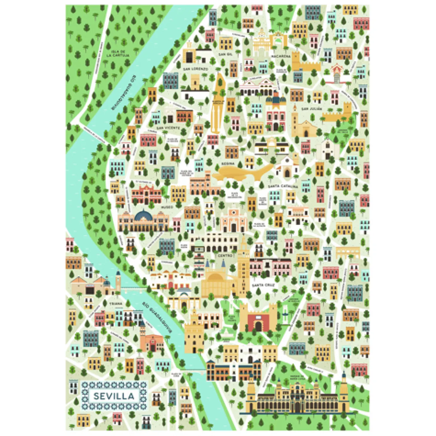 Ravensburger Legpuzzel Map Of Seville, 1000st.