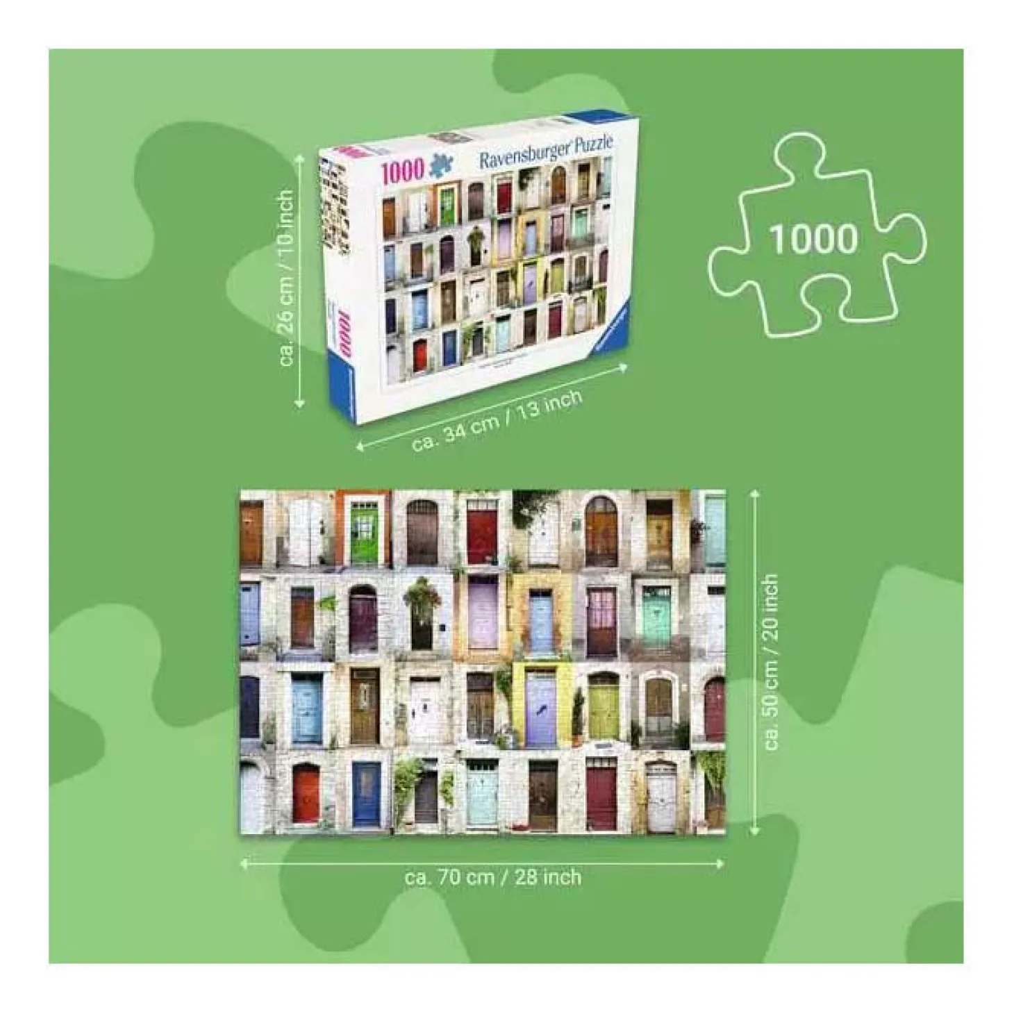 Ravensburger Legpuzzel Prachtige Deuren in de Provence - 1000st.