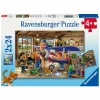 Ravensburger Legpuzzel Vliegtuig en Trein Reparatie, 2x24st.