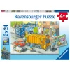 Ravensburger Legpuzzel Vuilniswagen en Sleepwagen, 2x24st.