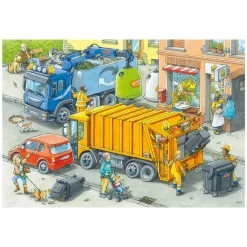 Ravensburger Legpuzzel Vuilniswagen en Sleepwagen, 2x24st.