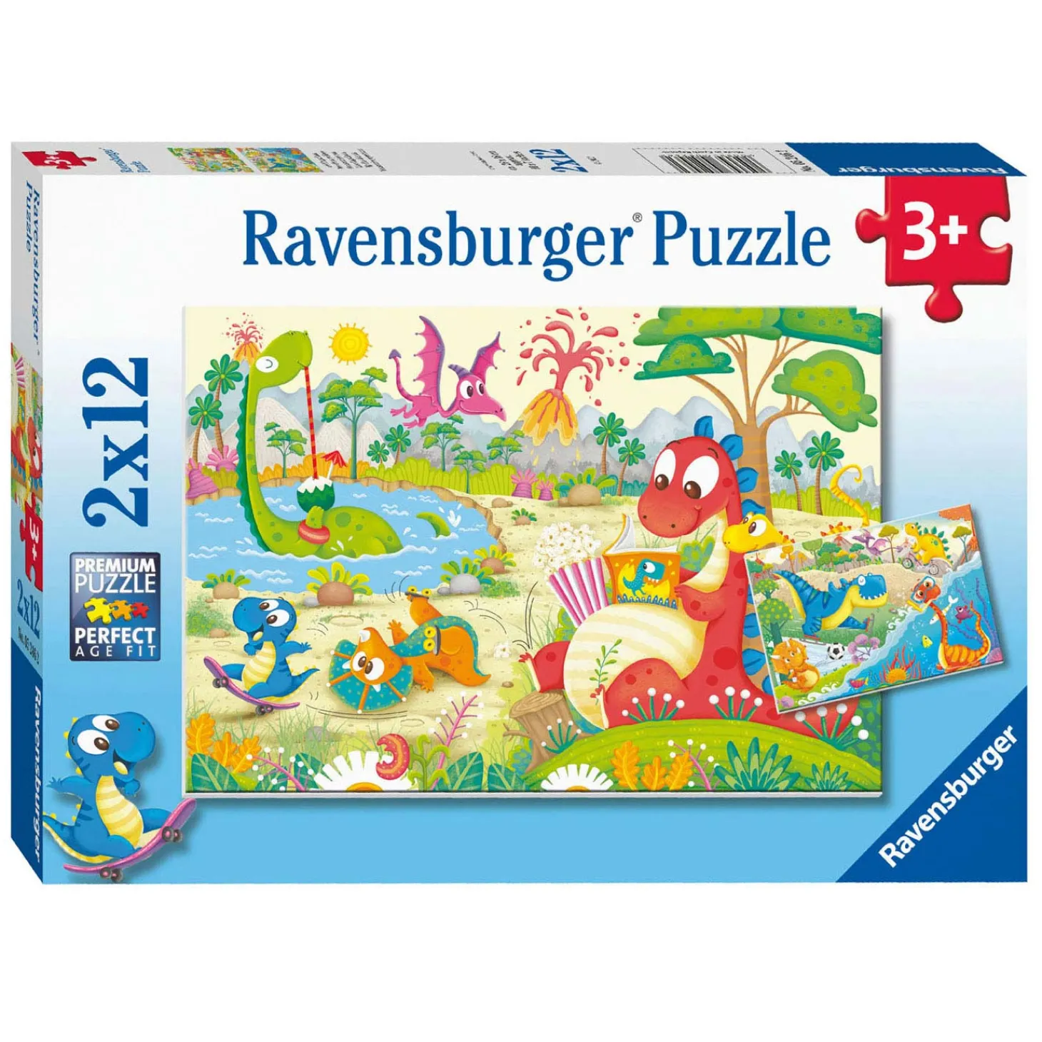 Ravensburger Lievelingsdino's Puzzel, 2x12st.