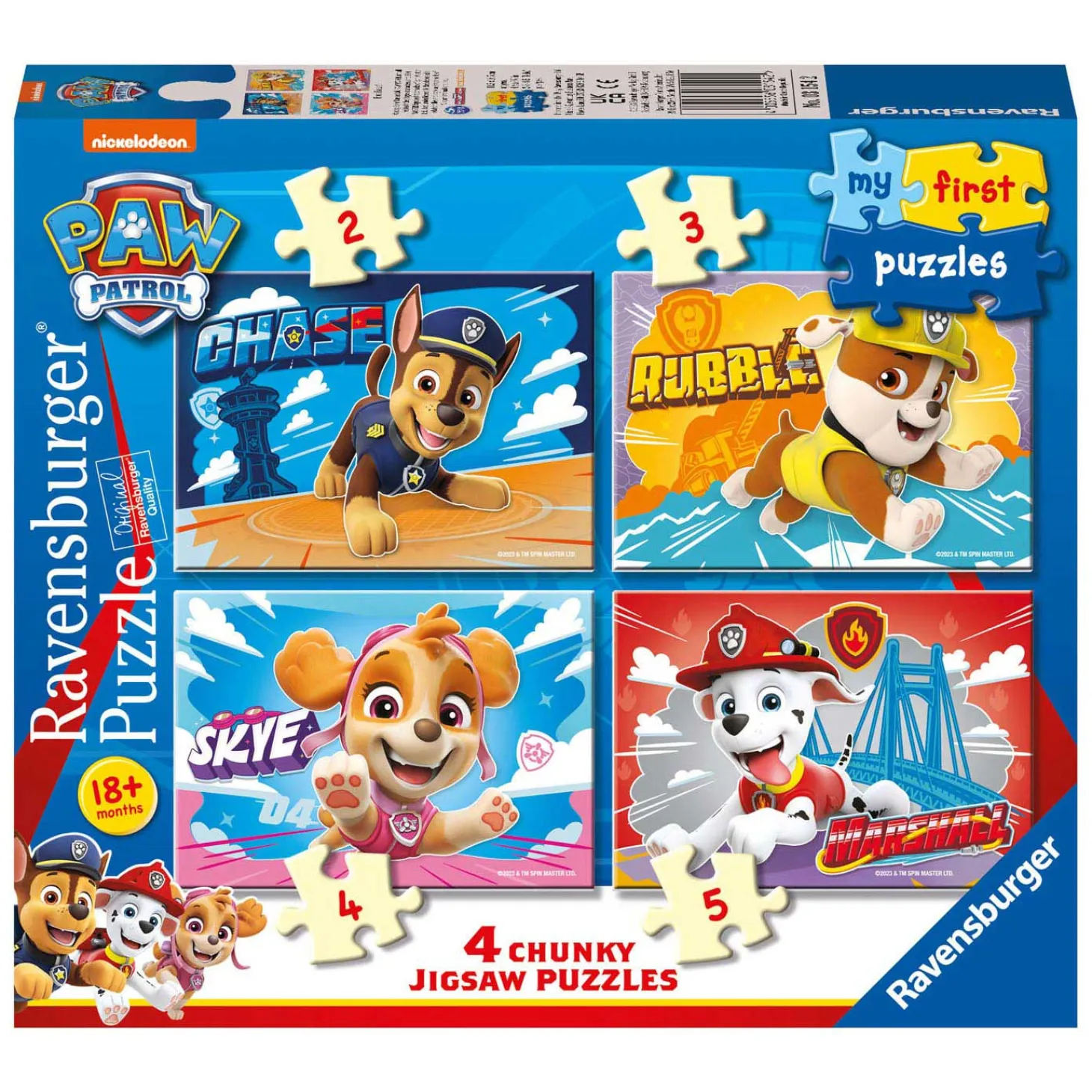 Ravensburger Mijn Eerste Puzzels PAW Patrol, 4in1