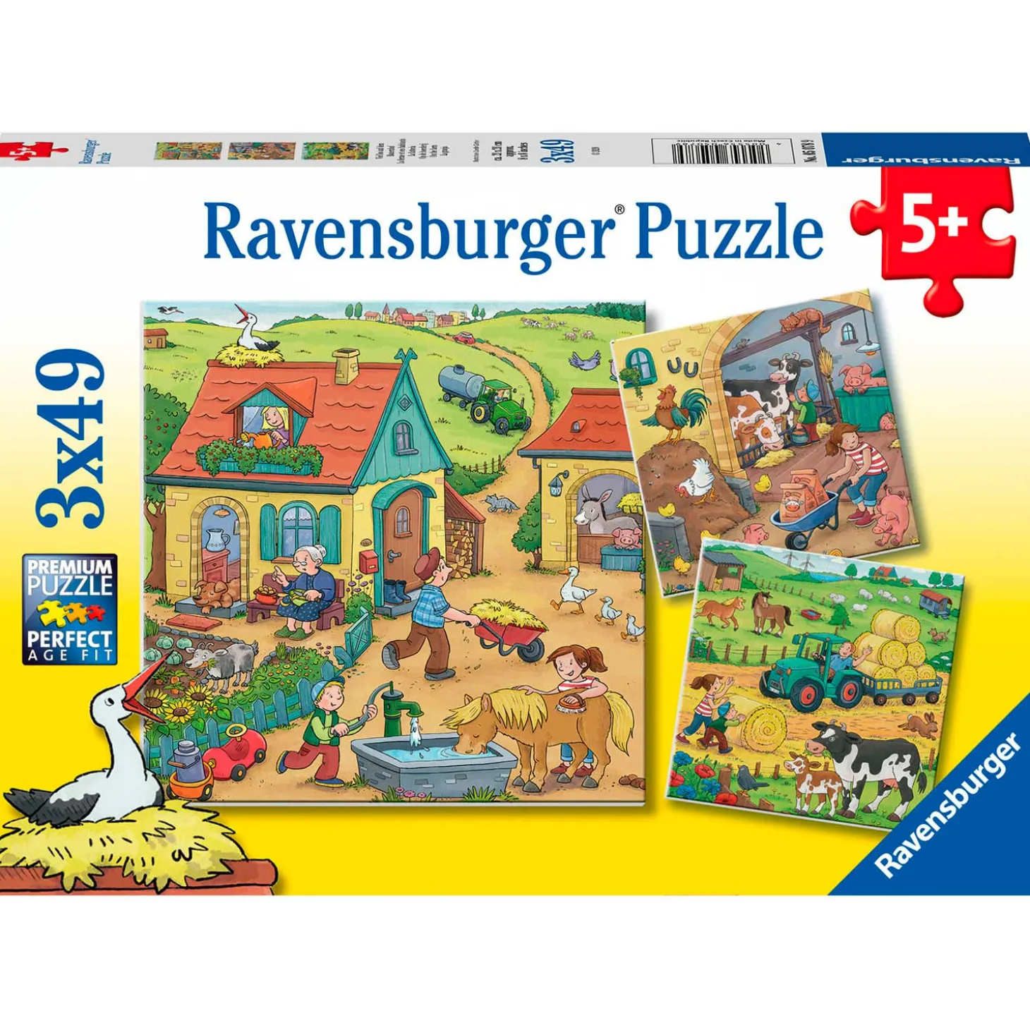 Ravensburger Op de Boerderij, 3x49st.